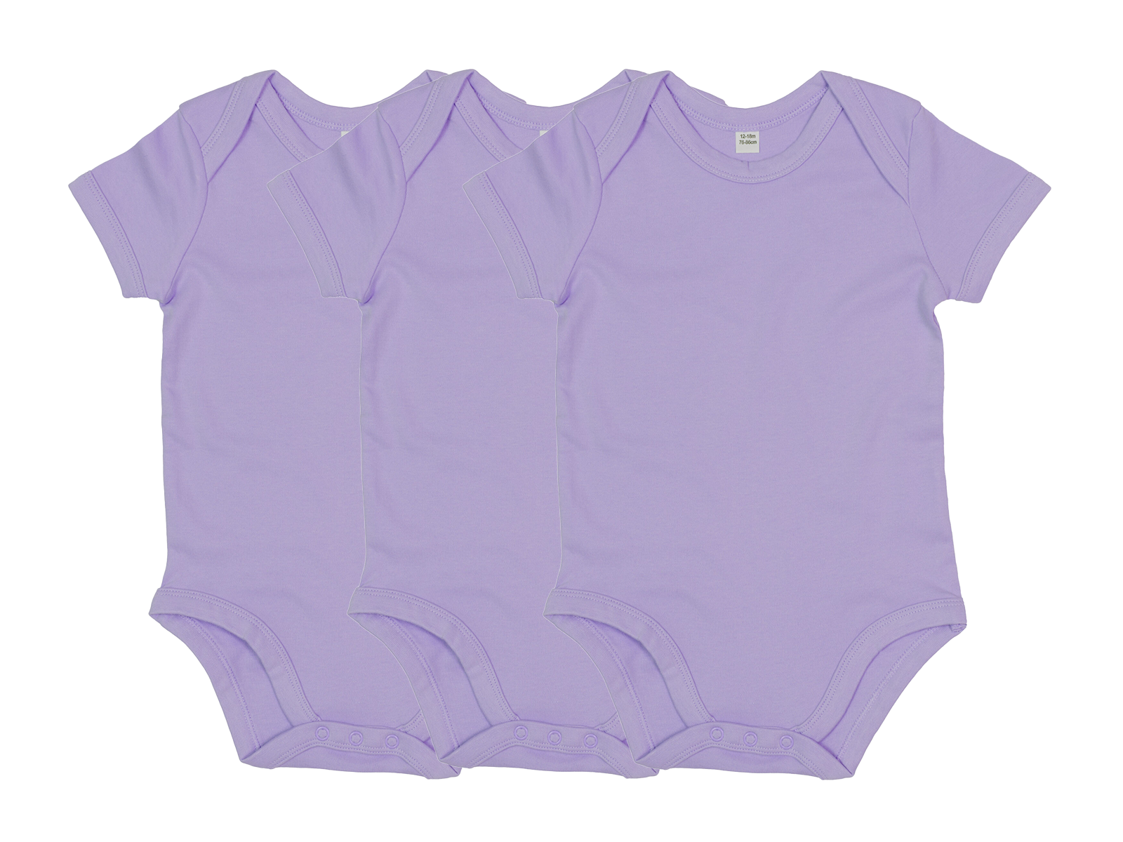 COOZO Pack of 3 Baby Plain Short Sleeve Bodysuits - COOZO