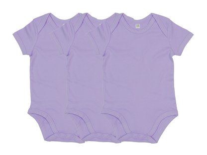 COOZO Pack of 3 Baby Plain Short Sleeve Bodysuits - COOZO