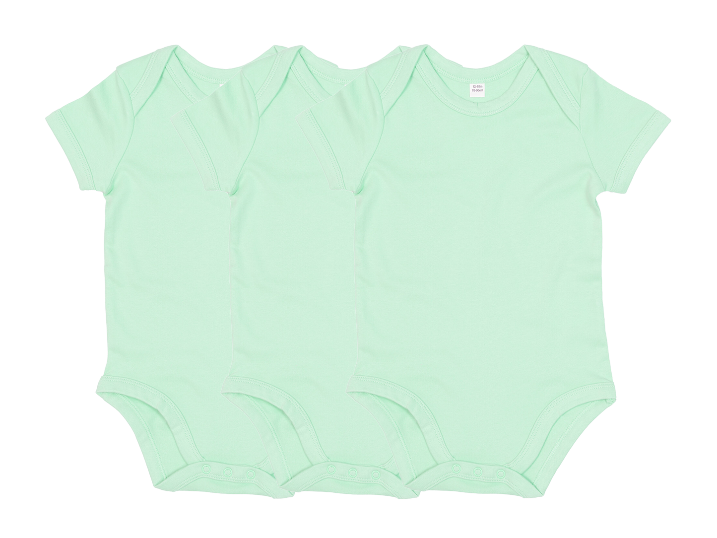 COOZO Pack of 3 Baby Plain Short Sleeve Bodysuits - COOZO