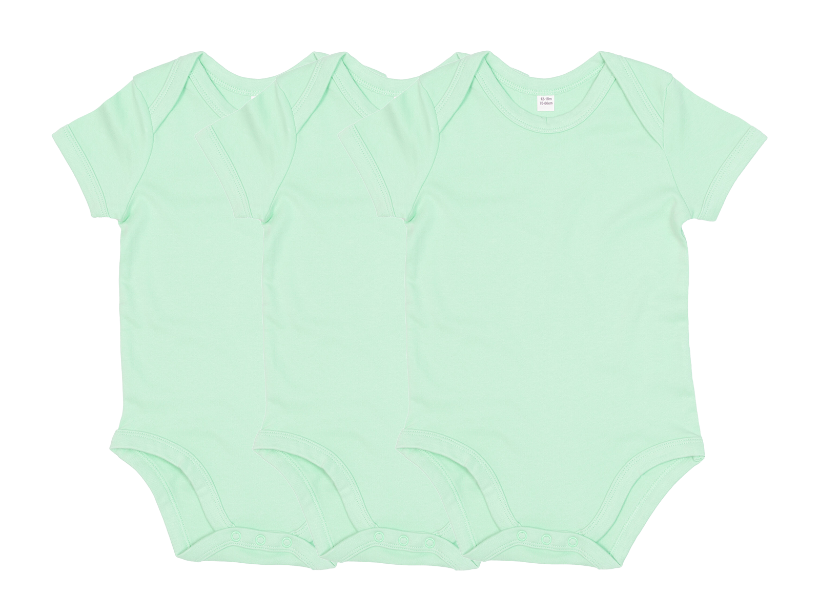 COOZO Pack of 3 Baby Plain Short Sleeve Bodysuits - COOZO