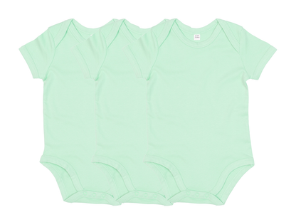 COOZO Pack of 3 Baby Plain Short Sleeve Bodysuits - COOZO