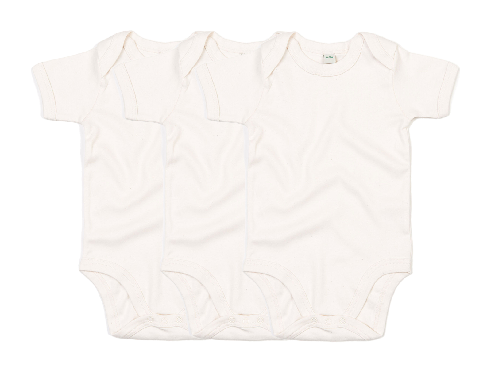 COOZO Pack of 3 Baby Plain Short Sleeve Bodysuits - COOZO