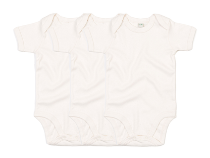 COOZO Pack of 3 Baby Plain Short Sleeve Bodysuits - COOZO