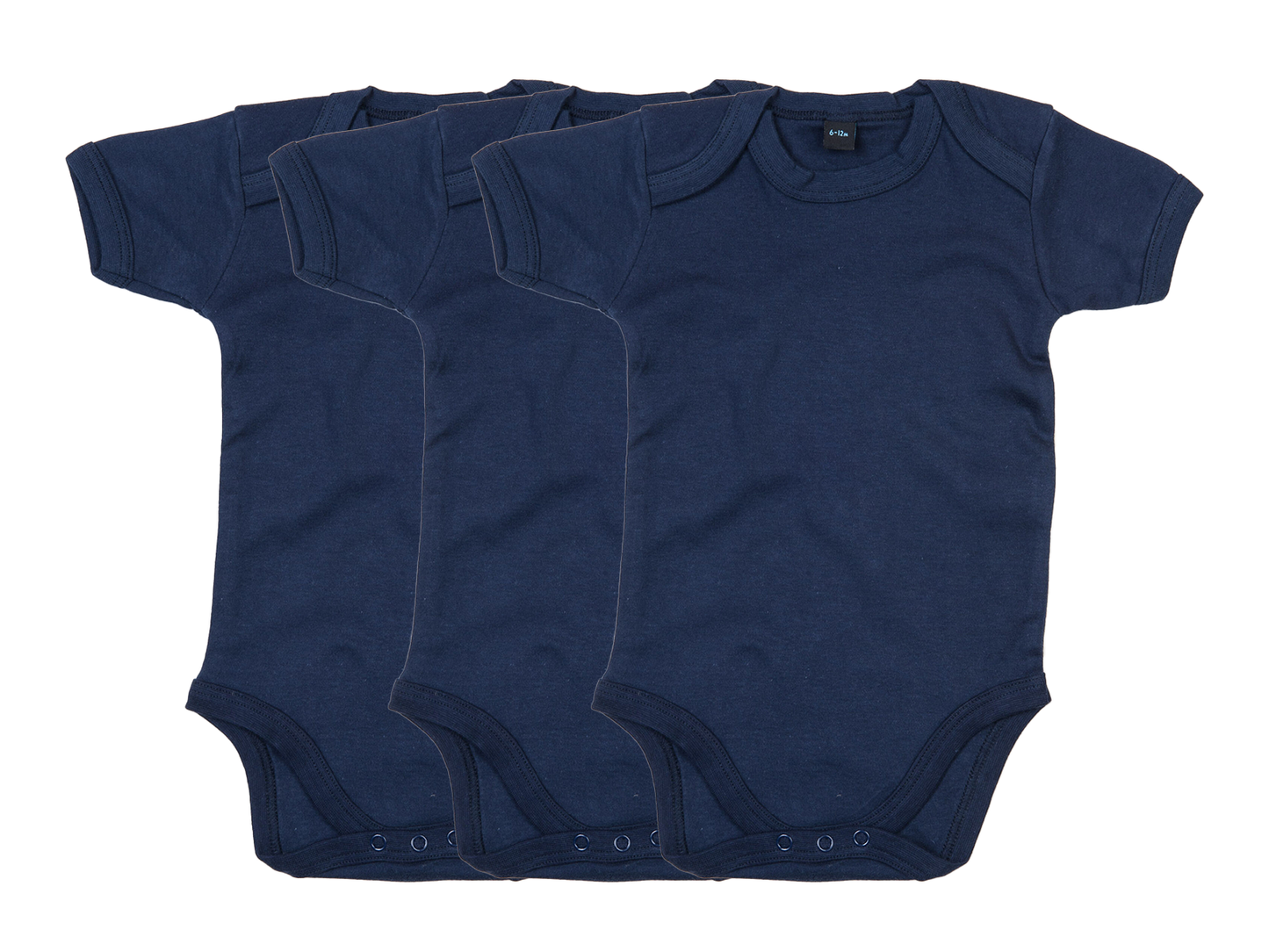 COOZO Pack of 3 Baby Plain Short Sleeve Bodysuits - COOZO
