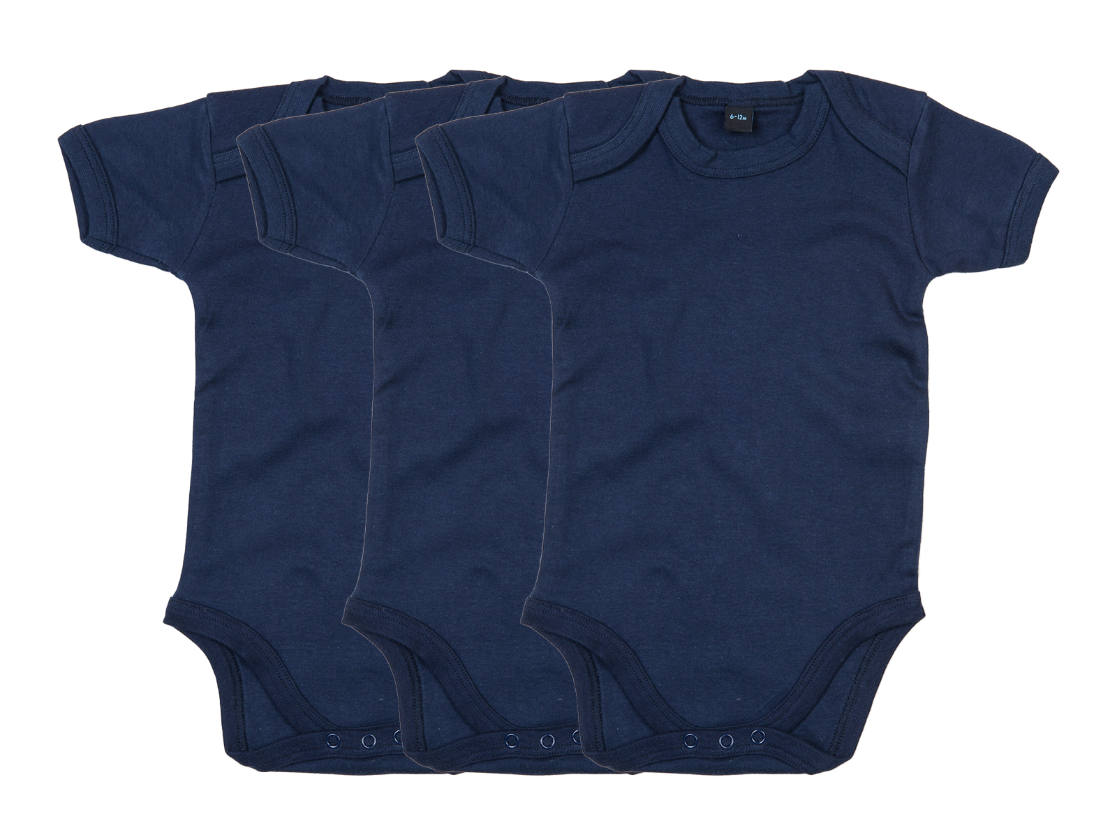 COOZO Pack of 3 Baby Plain Short Sleeve Bodysuits - COOZO