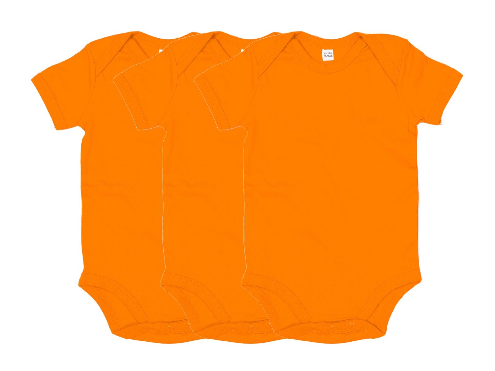 COOZO Pack of 3 Baby Plain Short Sleeve Bodysuits - COOZO