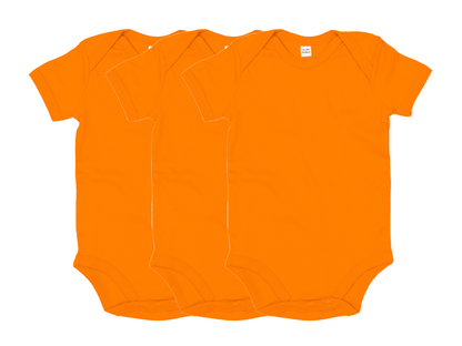 COOZO Pack of 3 Baby Plain Short Sleeve Bodysuits - COOZO
