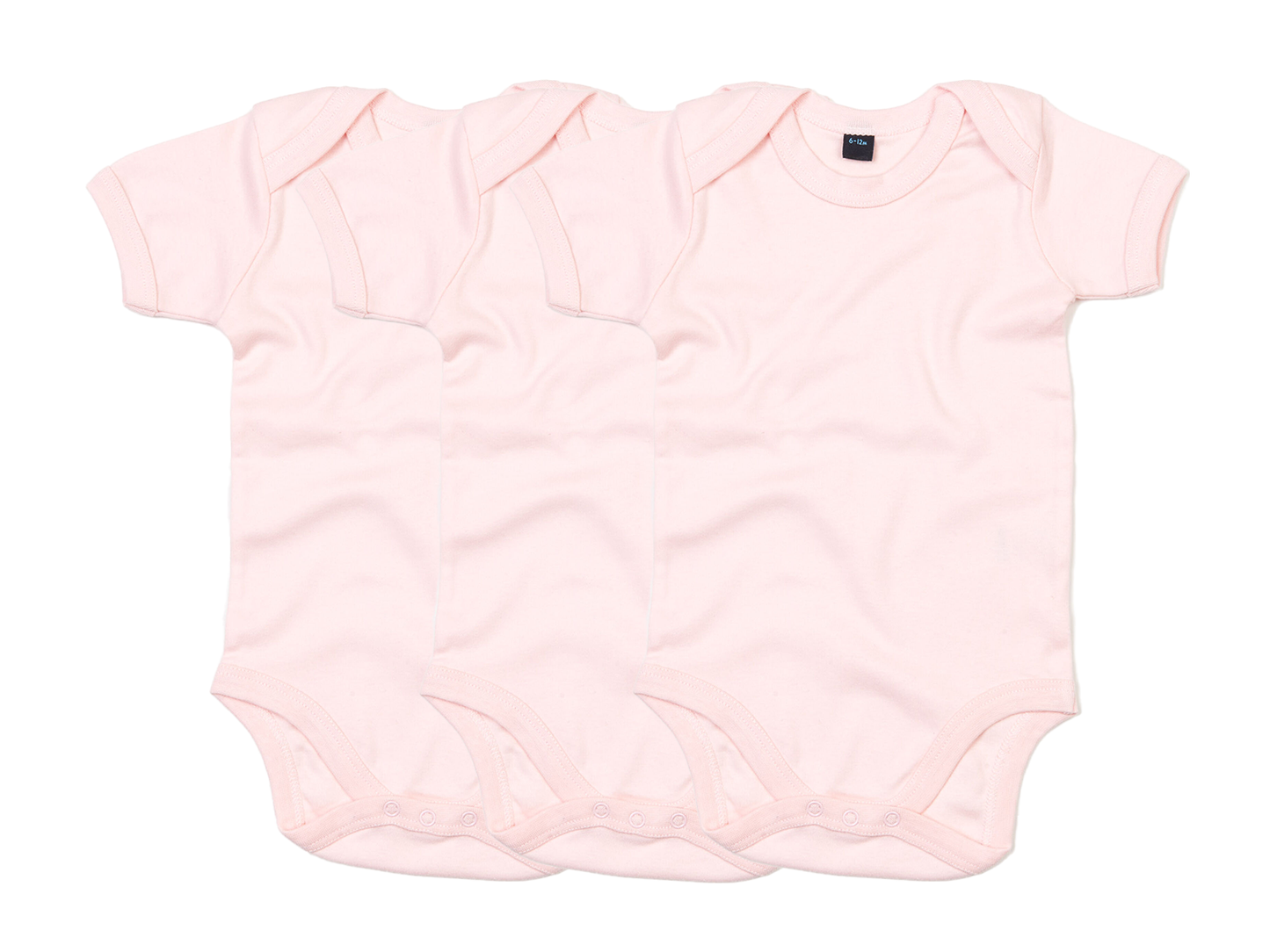 COOZO Pack of 3 Baby Plain Short Sleeve Bodysuits - COOZO