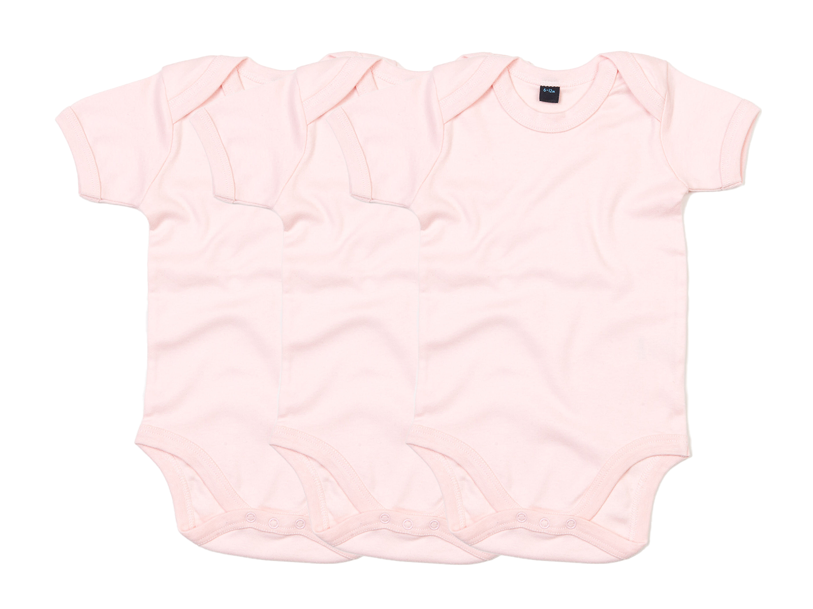 COOZO Pack of 3 Baby Plain Short Sleeve Bodysuits - COOZO