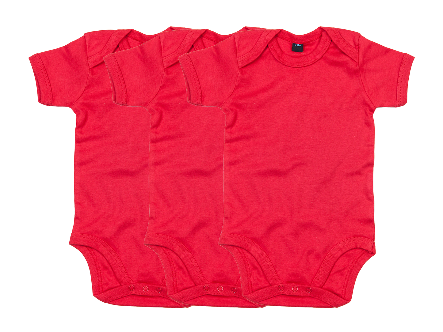 COOZO Pack of 3 Baby Plain Short Sleeve Bodysuits - COOZO