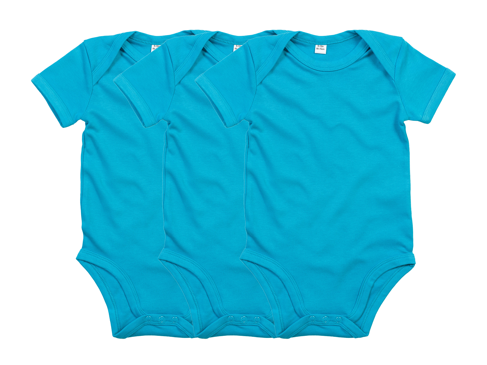 COOZO Pack of 3 Baby Plain Short Sleeve Bodysuits - COOZO