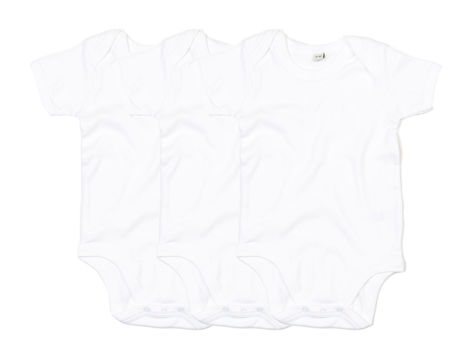 COOZO Pack of 3 Baby Plain Short Sleeve Bodysuits - COOZO