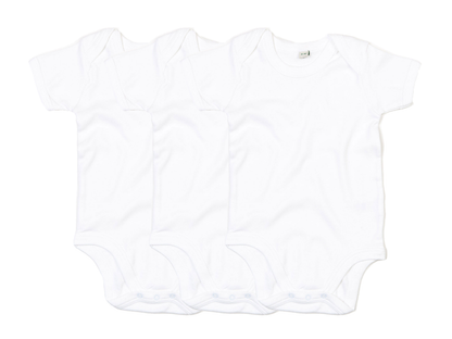 COOZO Pack of 3 Baby Plain Short Sleeve Bodysuits - COOZO