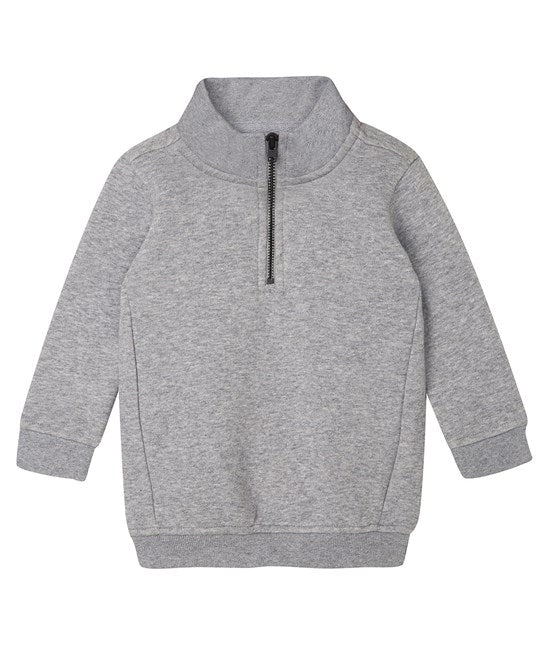 BabyBugz BZ66 Baby 1/4 Zip Sweatshirt with zip guard Ribbed cuffs hem and collar - COOZO