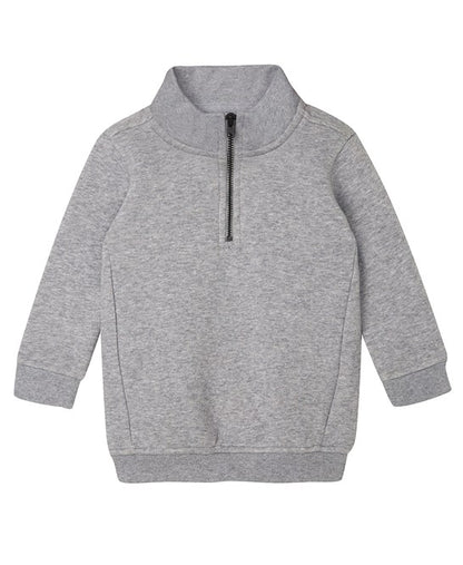 BabyBugz BZ66 Baby 1/4 Zip Sweatshirt with zip guard Ribbed cuffs hem and collar - COOZO