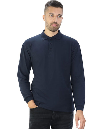 Casual Classics C1007 Classic Long Sleeve Polycotton Polo Shirt 190gsm - COOZO