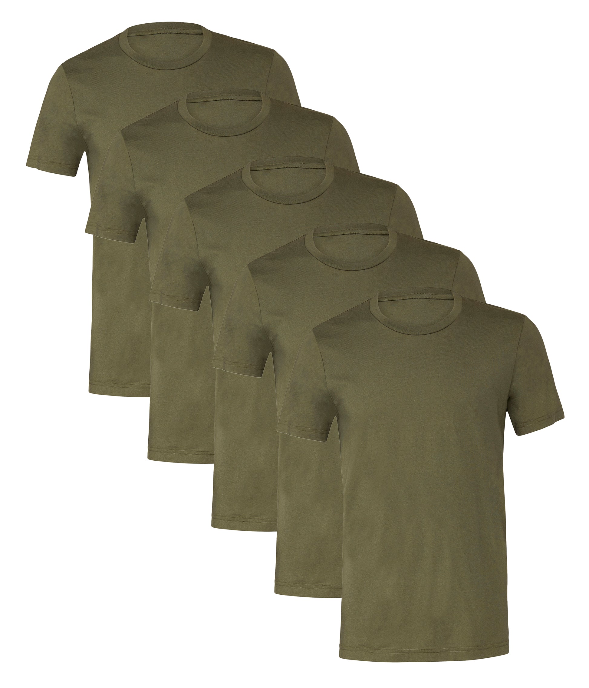 Bella+Canvas CA3001 Unisex Jersey Crew neck Short Sleeve Tee 100% Airlume combed and ringspun cotton (pack of 5) - COOZO