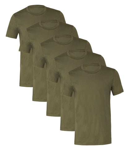 Bella+Canvas CA3001 Unisex Jersey Crew neck Short Sleeve Tee 100% Airlume combed and ringspun cotton (pack of 5) - COOZO
