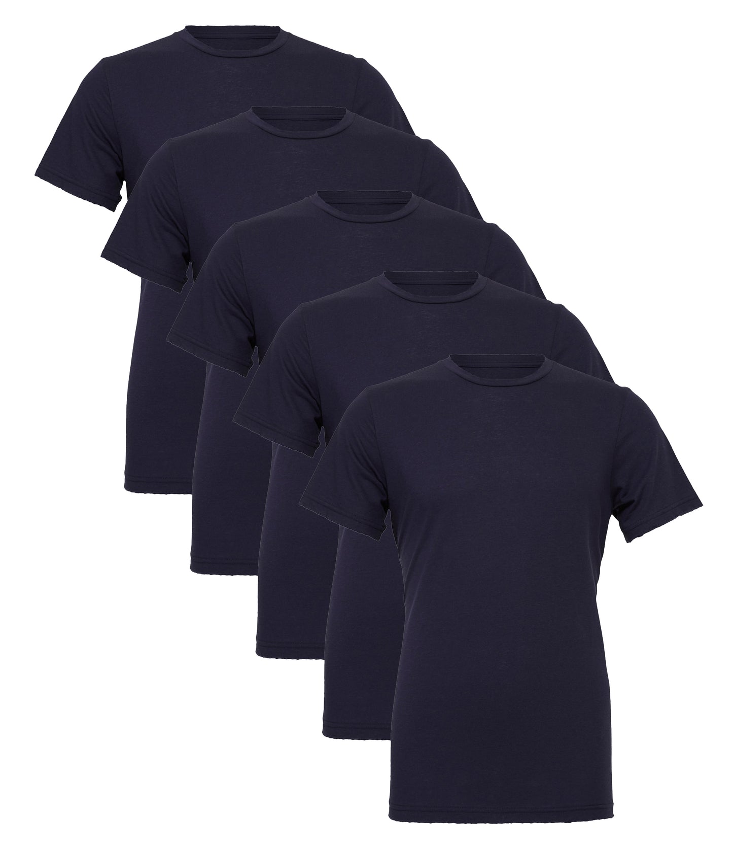 Bella+Canvas CA3001 Unisex Jersey Crew neck Short Sleeve Tee 100% Airlume combed and ringspun cotton (pack of 5) - COOZO