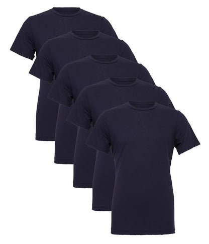Bella+Canvas CA3001 Unisex Jersey Crew neck Short Sleeve Tee 100% Airlume combed and ringspun cotton (pack of 5) - COOZO