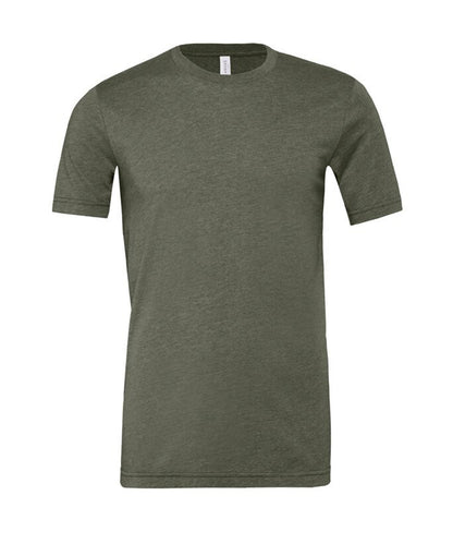 Bella+Canvas CA3001CVC Unisex heather CVC Ribbed crew neck short sleeve t-shirt Single jersey Dark color - COOZO