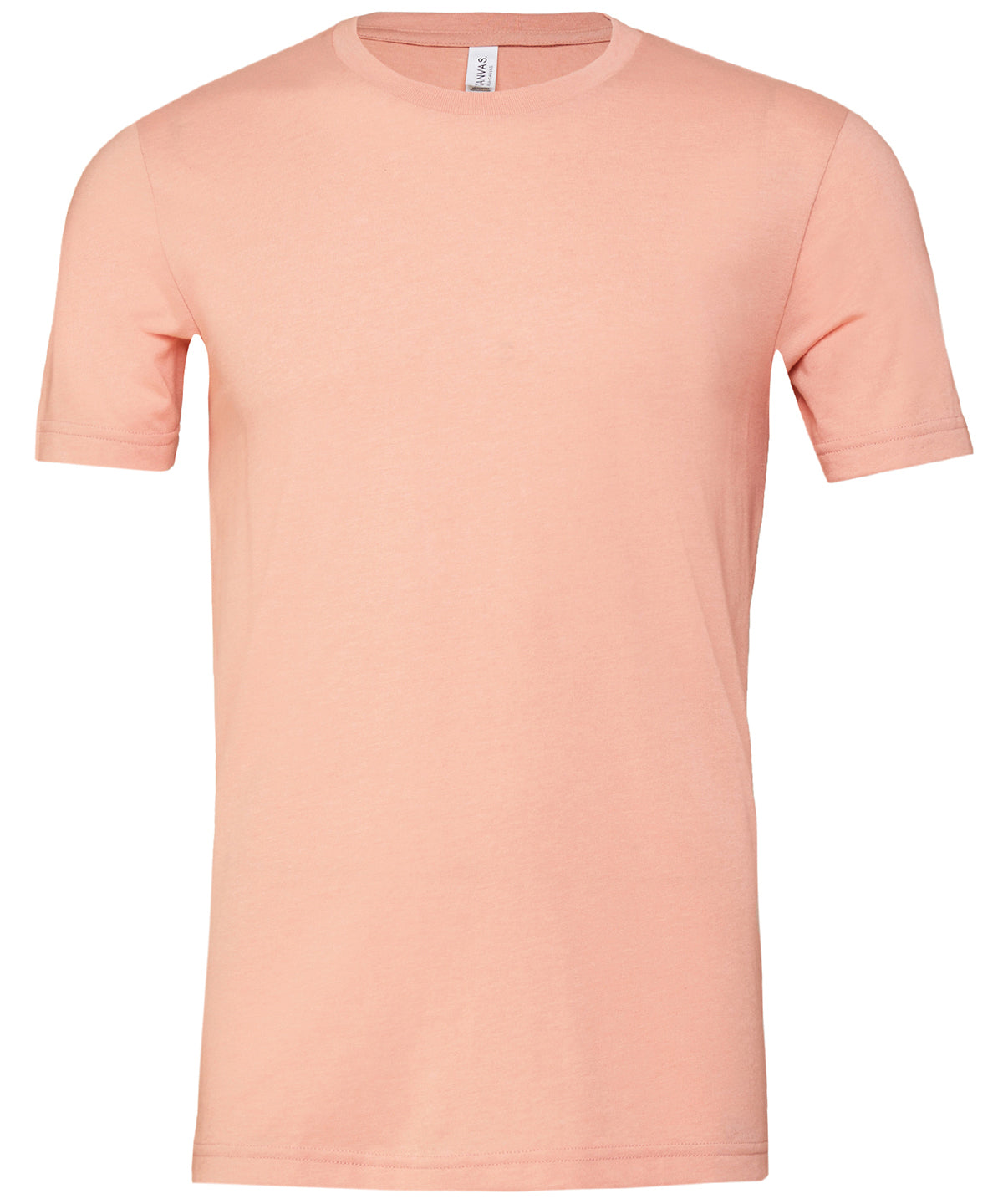 Bella+Canvas CA3001CVC Unisex heather CVC Ribbed crew neck short sleeve t-shirt Single jersey Light color - COOZO
