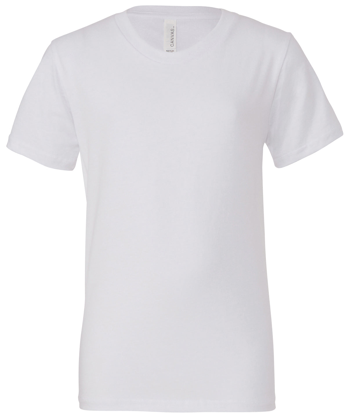 Bella+Canvas CA3001Y Unisex Youths Crew Neck T-Shirt 100% cotton Side-seamed - COOZO