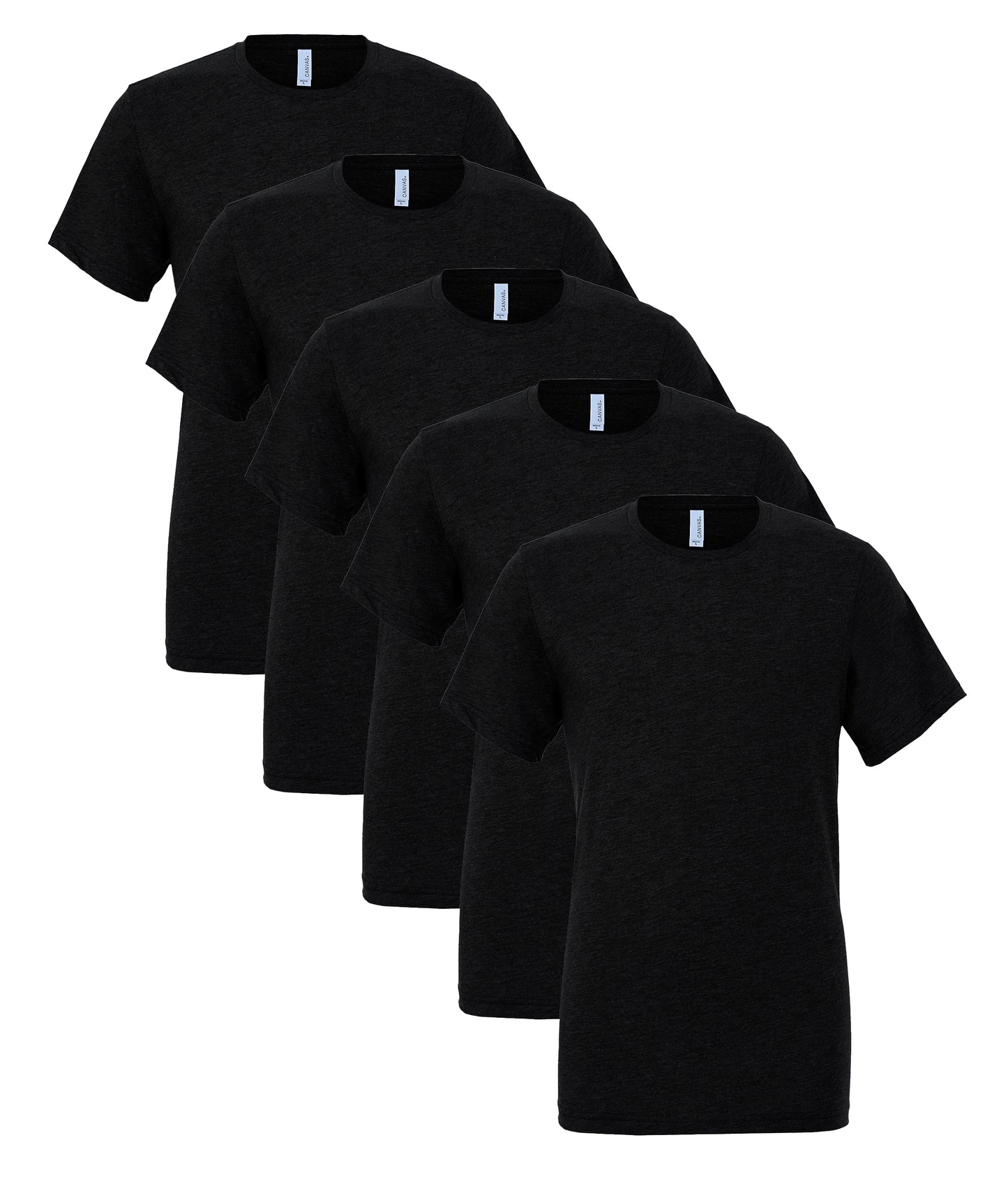 Bella+Canvas CA3413 Unisex Triblend Short Sleeve Tee crew neck t-shirt (Pack of 5) - COOZO