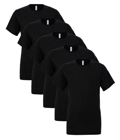 Bella+Canvas CA3413 Unisex Triblend Short Sleeve Tee crew neck t-shirt (Pack of 5) - COOZO