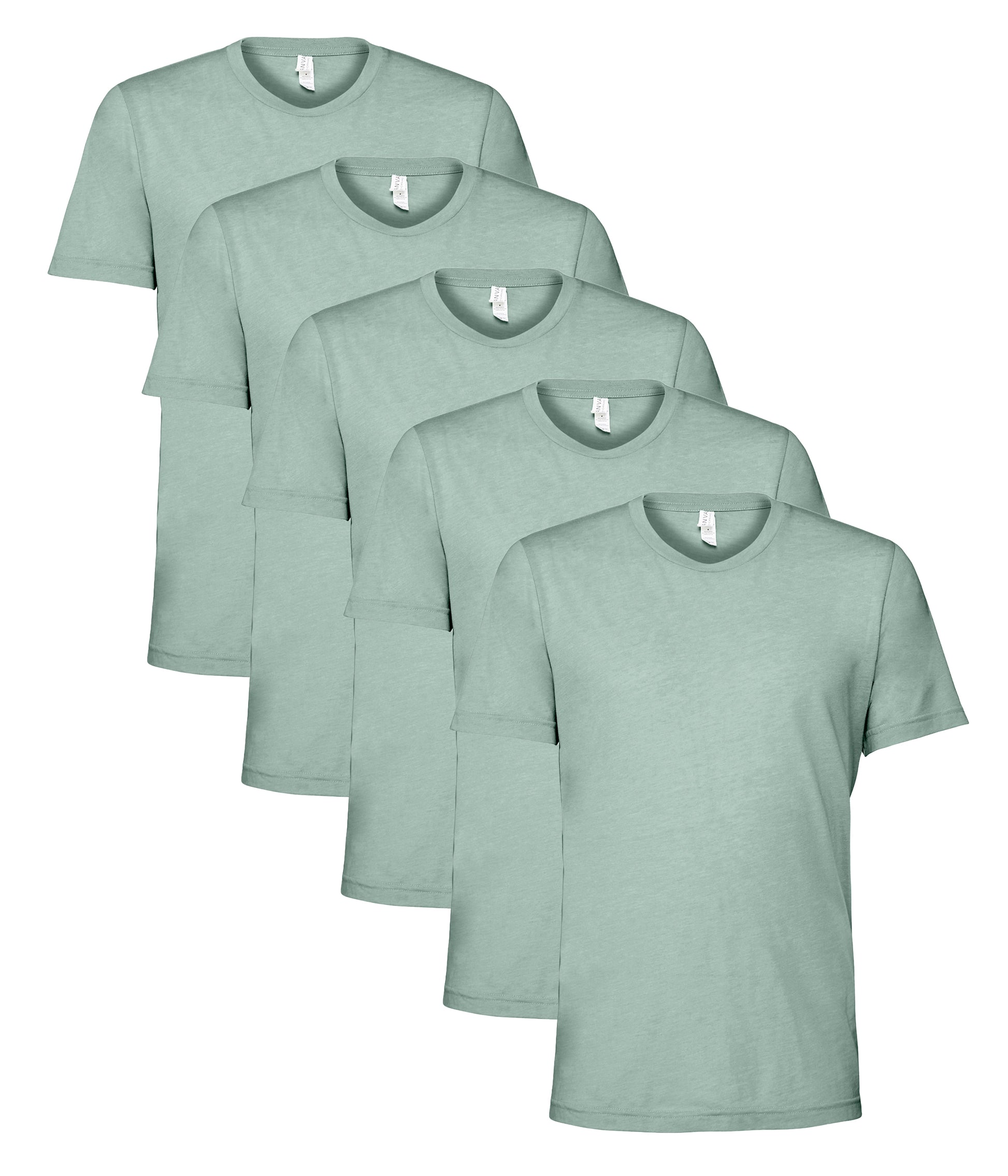 Bella+Canvas CA3413 Unisex Triblend Short Sleeve Tee crew neck t-shirt (Pack of 5) - COOZO