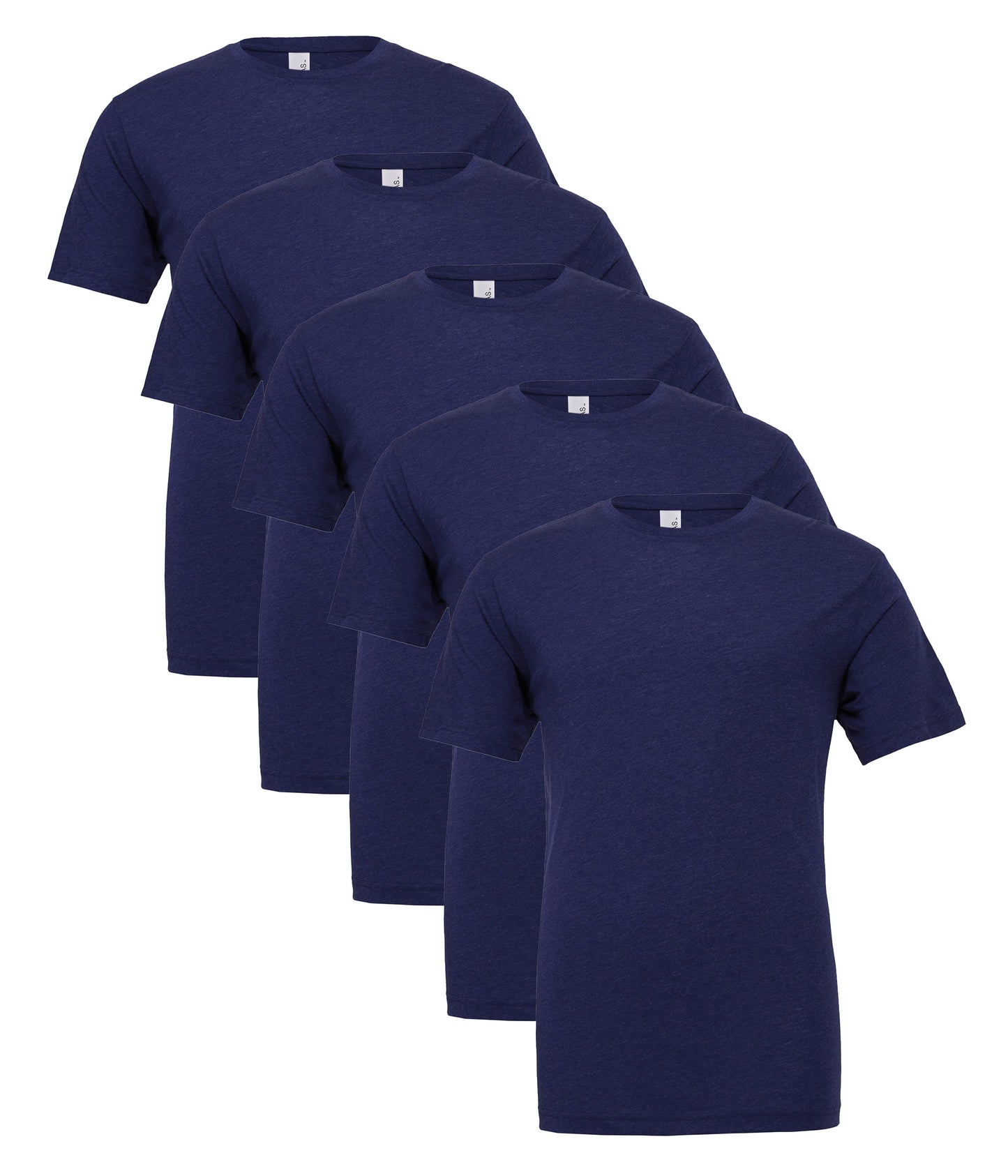 Bella+Canvas CA3413 Unisex Triblend Short Sleeve Tee crew neck t-shirt (Pack of 5) - COOZO