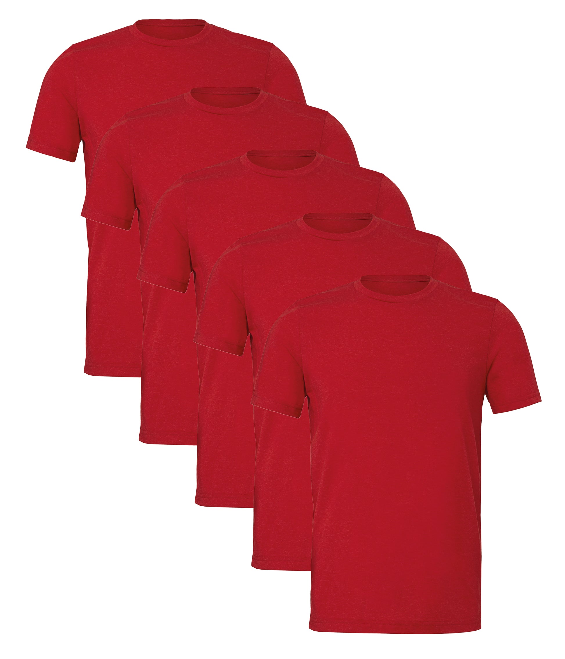Bella+Canvas CA3413 Unisex Triblend Short Sleeve Tee crew neck t-shirt (Pack of 5) - COOZO