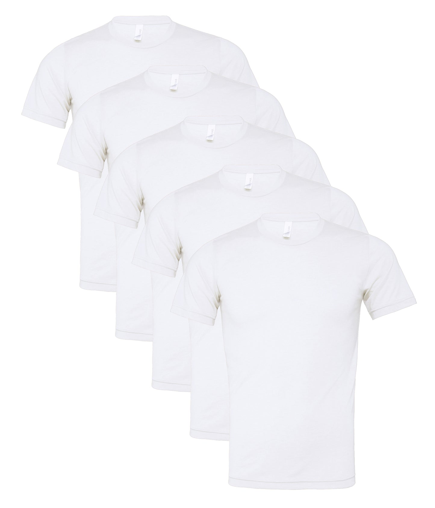 Bella+Canvas CA3413 Unisex Triblend Short Sleeve Tee crew neck t-shirt (Pack of 5) - COOZO