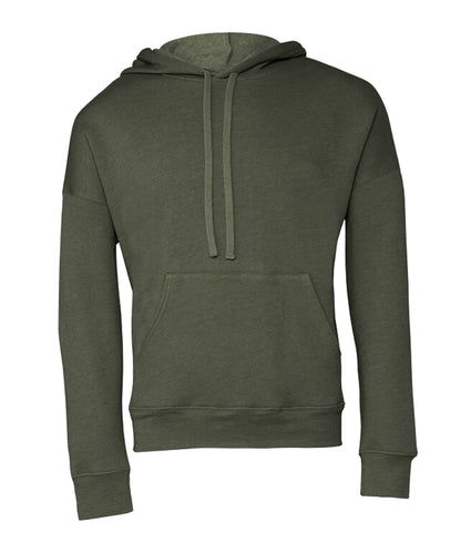 Bella + Canvas CA3729 Unisex sponge fleece pullover DTM hoodie kangaroo pockets fashion-forward dyed drawcords - COOZO