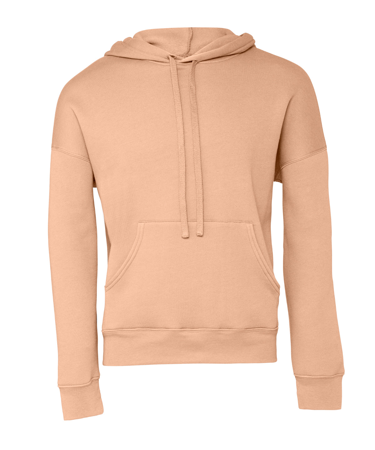 Bella + Canvas CA3729 Unisex sponge fleece pullover DTM hoodie kangaroo pockets fashion-forward dyed drawcords - COOZO