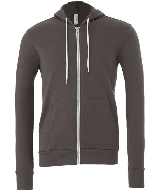 Bella+Canvas CA3739 Unisex Poly-Cotton Fleece Full-Zip relaxed fit full-zip closure Hoodie Main color - COOZO