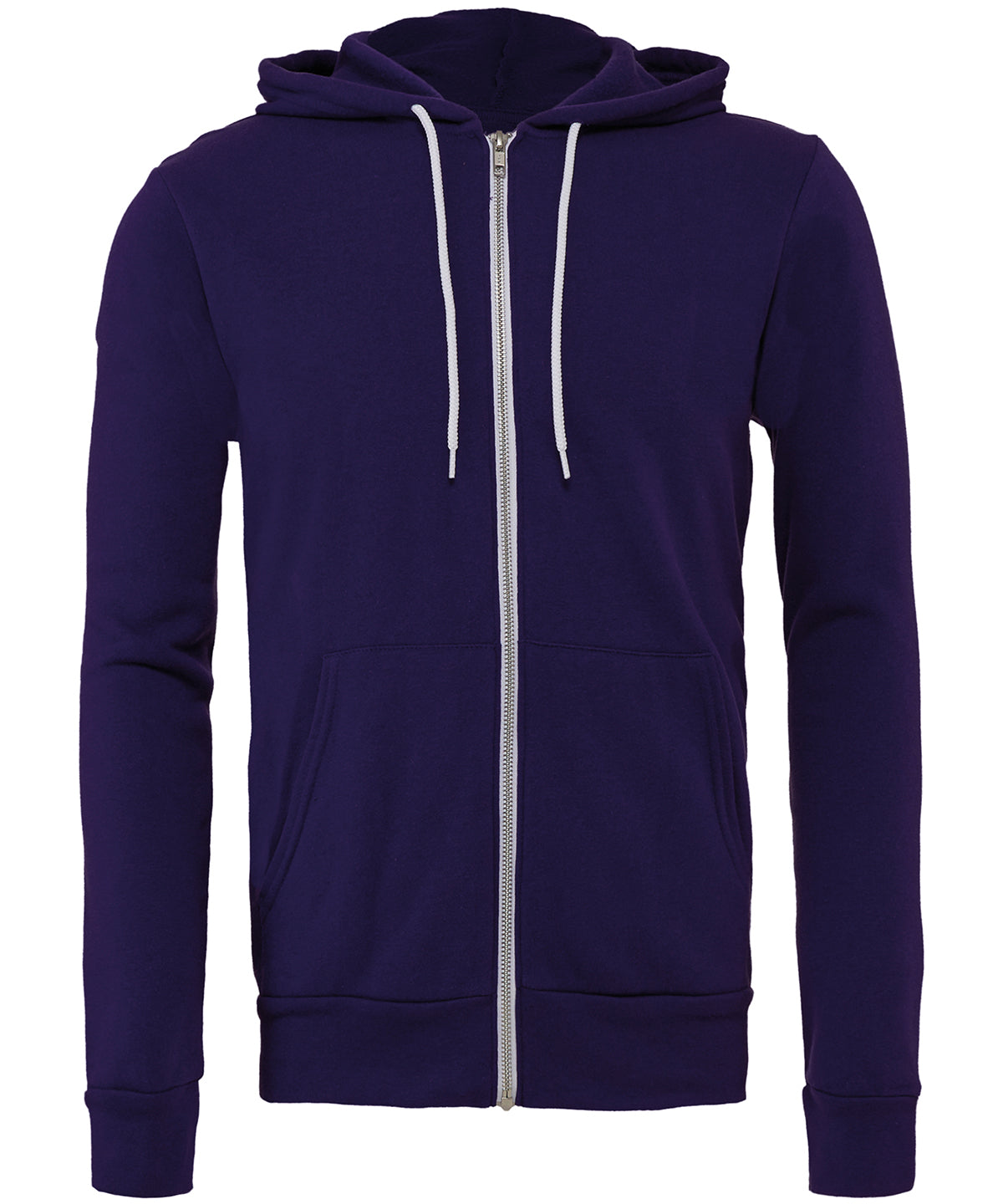 Bella+Canvas CA3739 Unisex Poly-Cotton Fleece Full-Zip relaxed fit full-zip closure  Hoodie Other color - COOZO