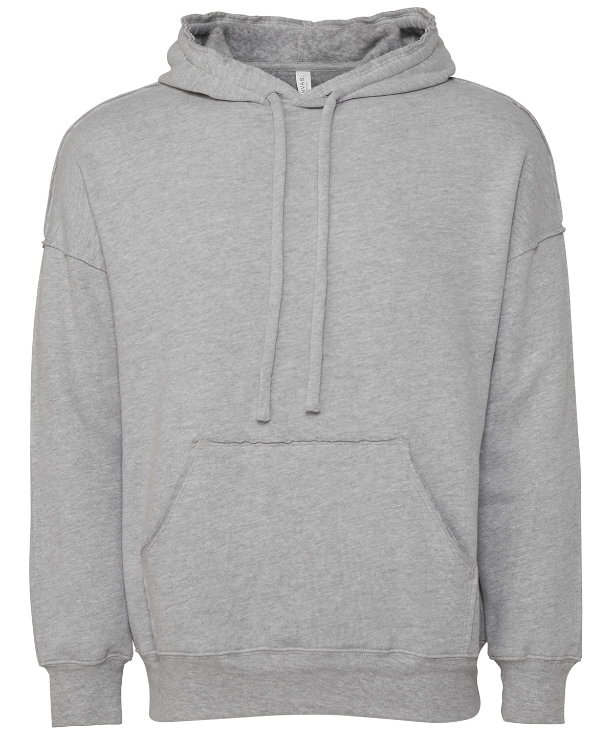Bella+Canvas CA3742 Unisex raw-seam hoodie super-soft sponge fleece oversized kangaroo pocket - COOZO