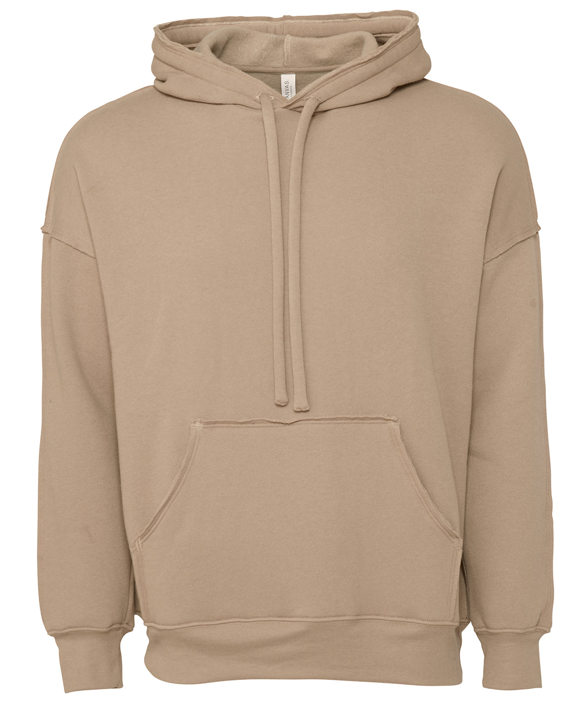 Bella+Canvas CA3742 Unisex raw-seam hoodie super-soft sponge fleece oversized kangaroo pocket - COOZO