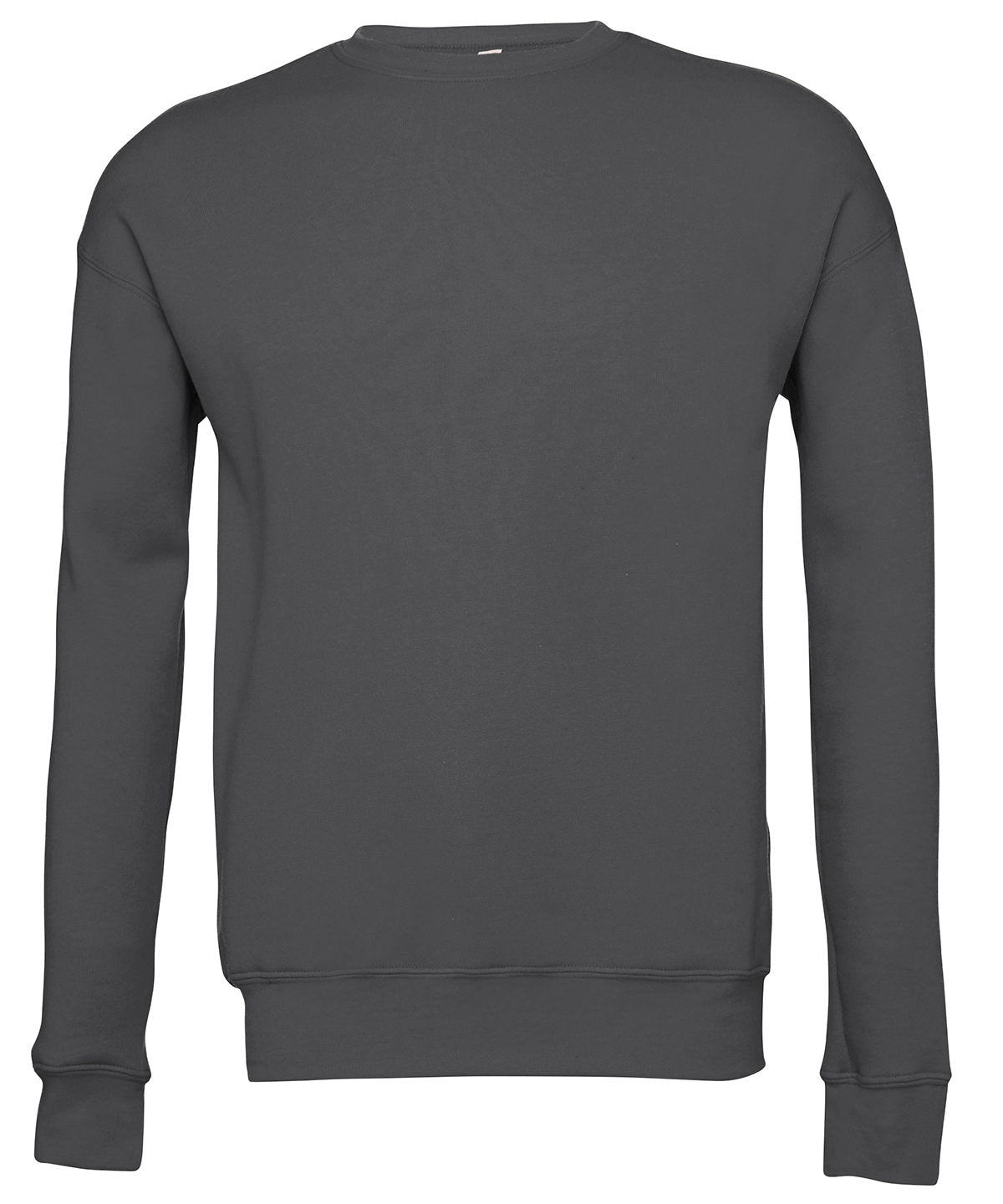 Bella+Canvas CA3945 Unisex Drop Shoulder Fleece pullover crew neck sweatshirt super-sof twarmth breathability Dark color - COOZO