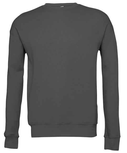 Bella+Canvas CA3945 Unisex Drop Shoulder Fleece pullover crew neck sweatshirt super-sof twarmth breathability Dark color - COOZO