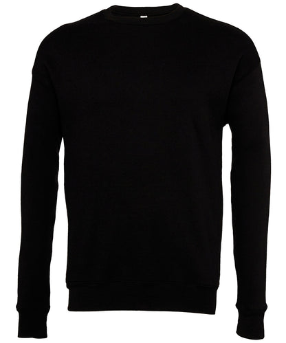 Bella+Canvas CA3945 Unisex Drop Shoulder Fleece pullover crew neck sweatshirt super-sof twarmth breathability Dark color - COOZO