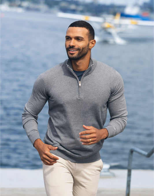 COOZO-Oakville Half Zip Sweater Men