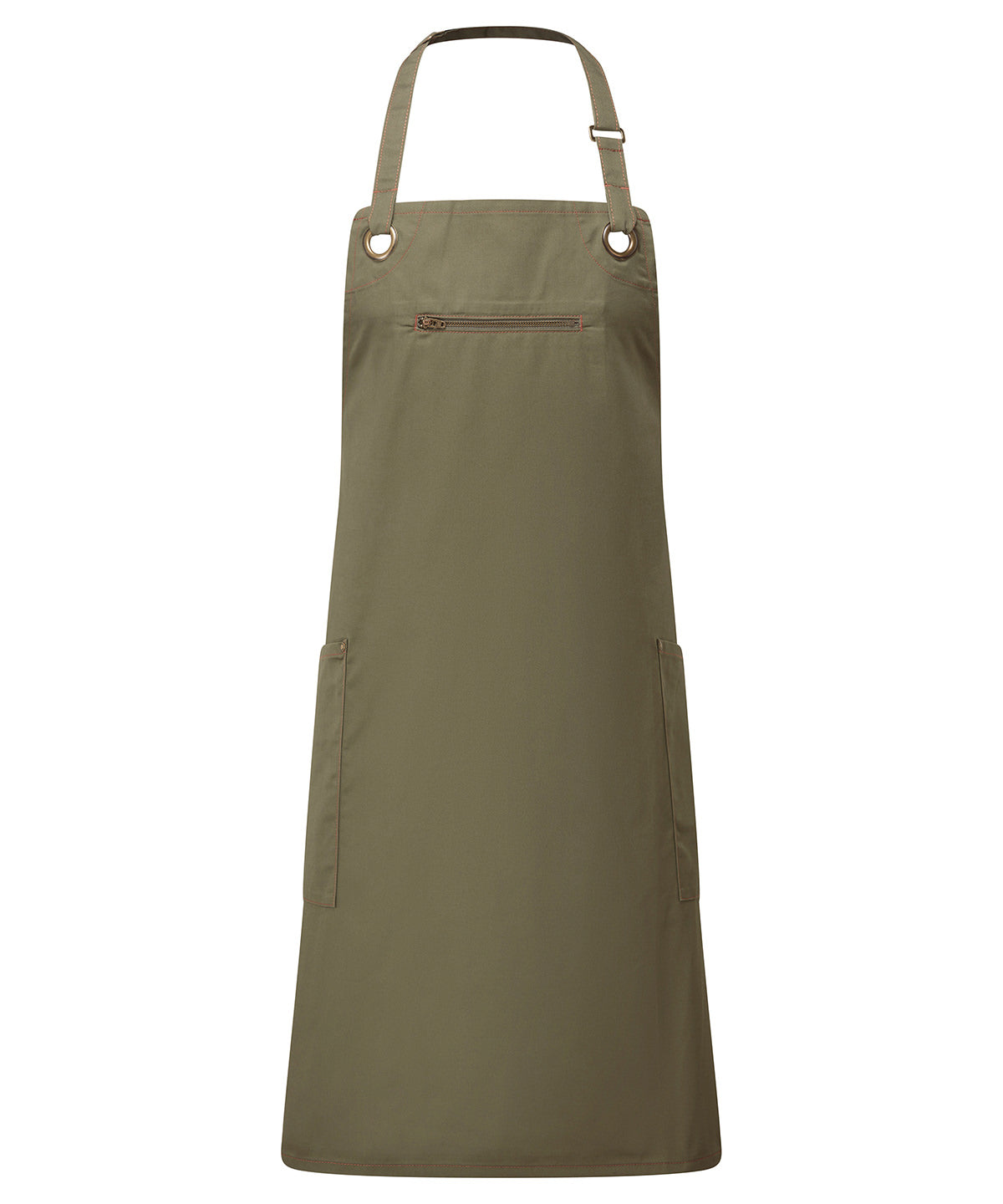 Premier PR121 Barley Contrast Stitch Bib Apron - COOZO