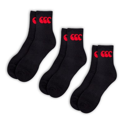 Canterbury CNCANT03 3 PACK CREW SOCK
