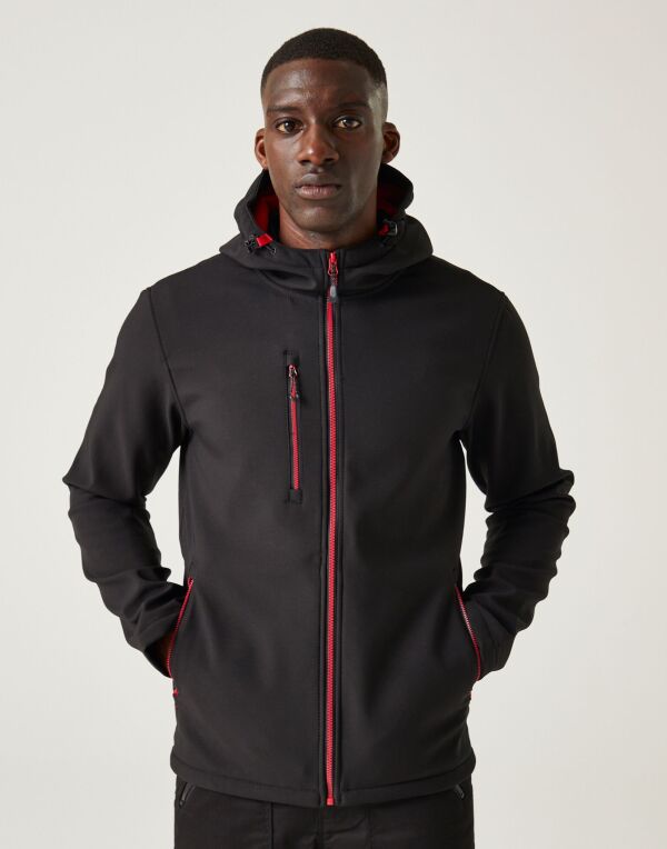Regatta TRA705 Navigate 2-Layer Hooded Softshell Showerproof and windproof Jacket 100% Polyester - COOZO