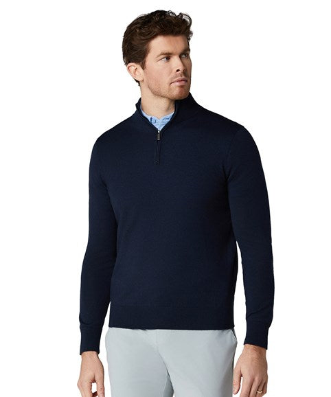 COOZO-1/4-zip merino blend sweater