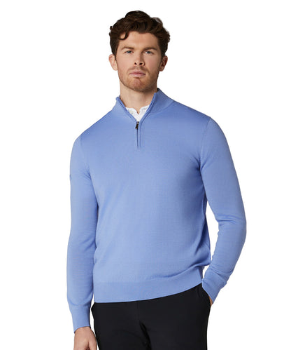 COOZO-1/4-zip merino blend sweater