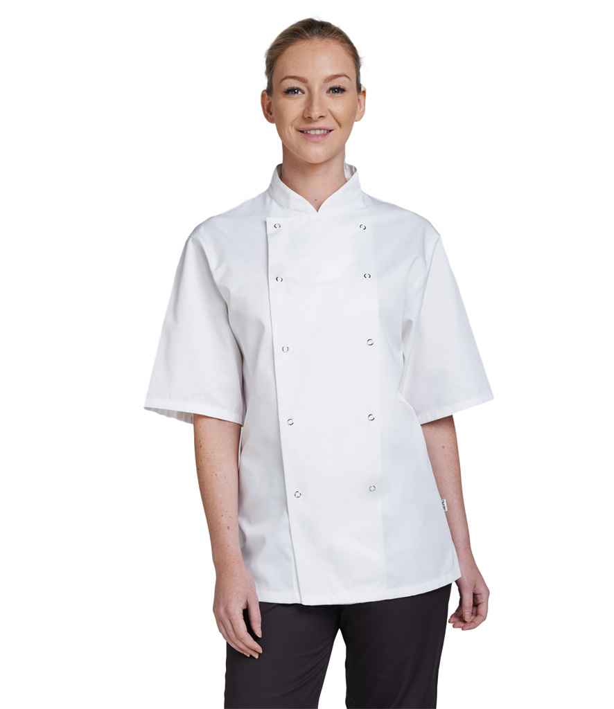 Dennys DD70S Budget Chef Jacket Short Sleved 200gsm - COOZO