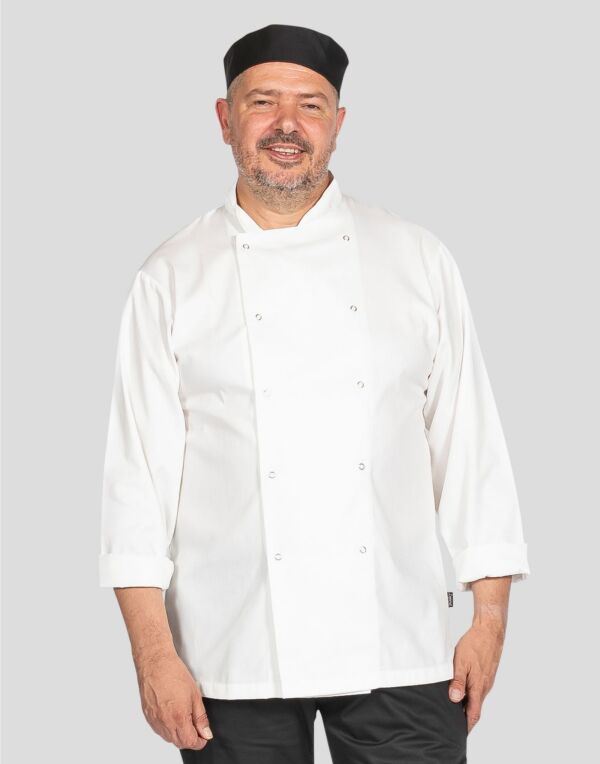 Dennys DD70 Budget Chef Jacket Long Sleeved 200gsm - COOZO